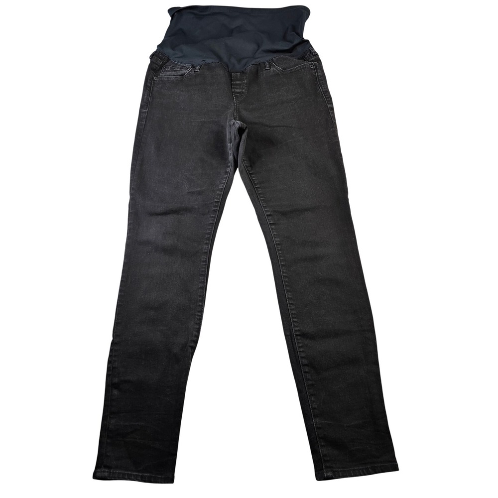 Gap 1969 Maternity Resolution True Skinny Jeans 32r Black Light Wash Casual